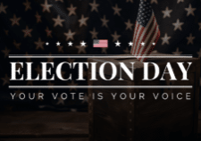 Dark Elegant US Election Day Facebook Post (Landscape)