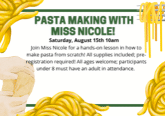 Pasta Making with Miss Nicole! (1)